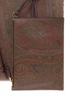 Etro BURGUNDY shopper type bag