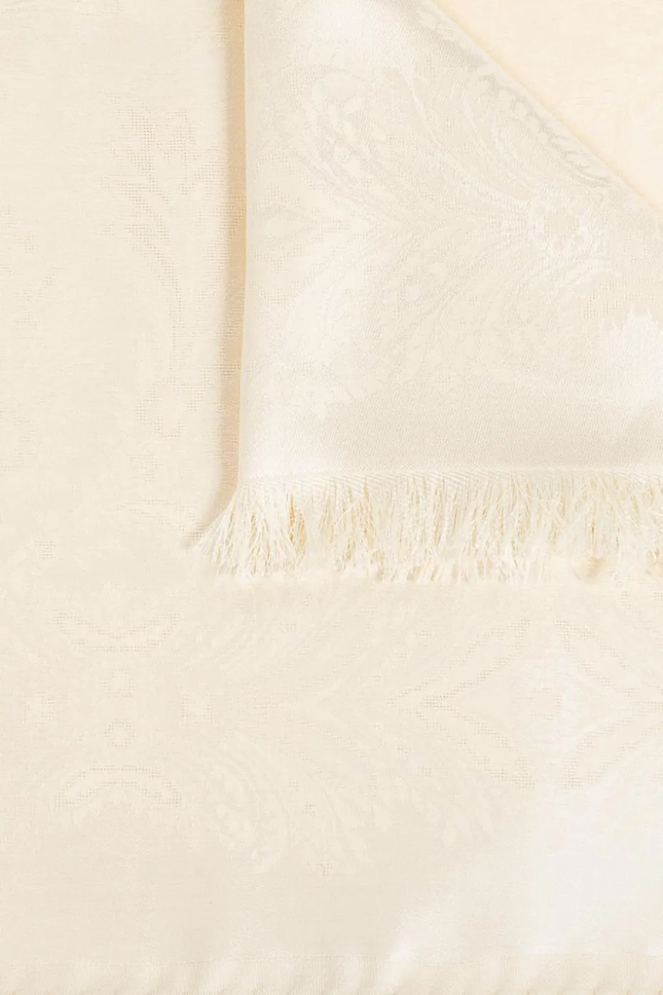 Etro cream Scarf with decorative pattern