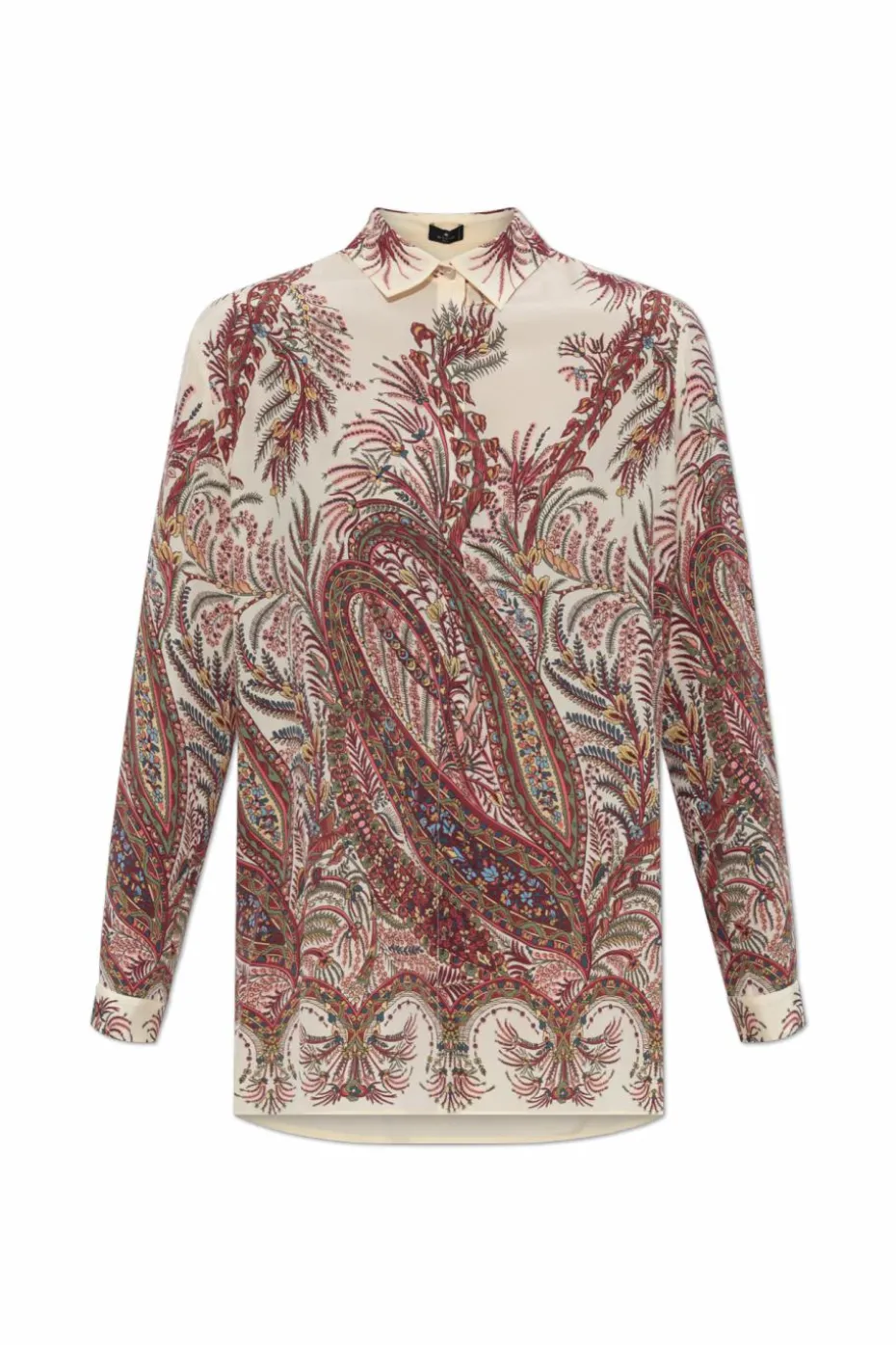 Etro cream Silk shirt with print