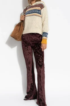 Etro cream Wool hoodie sweater