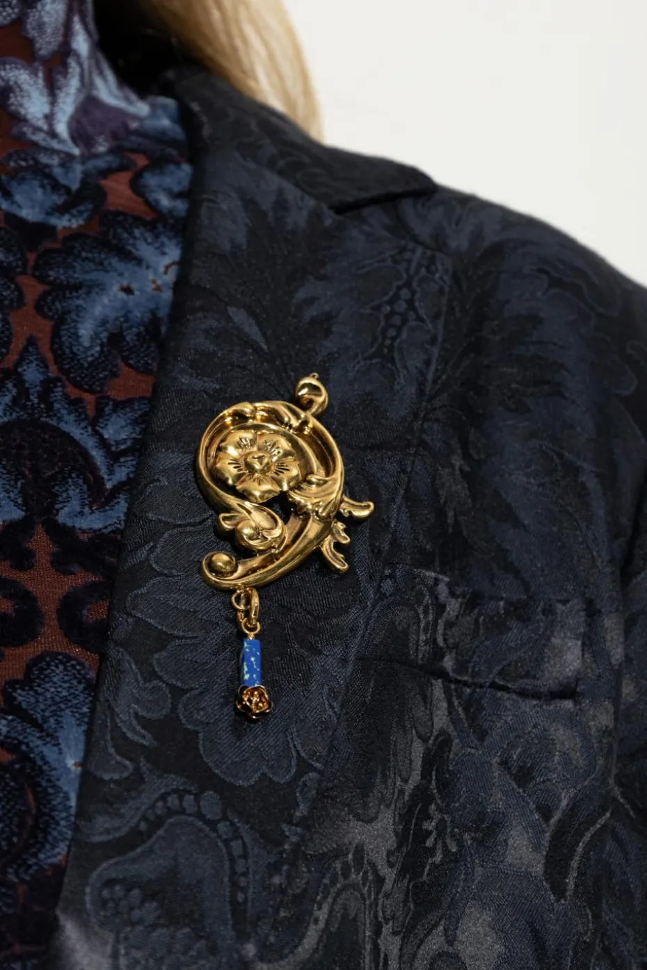 Etro GOLD Brass brooch