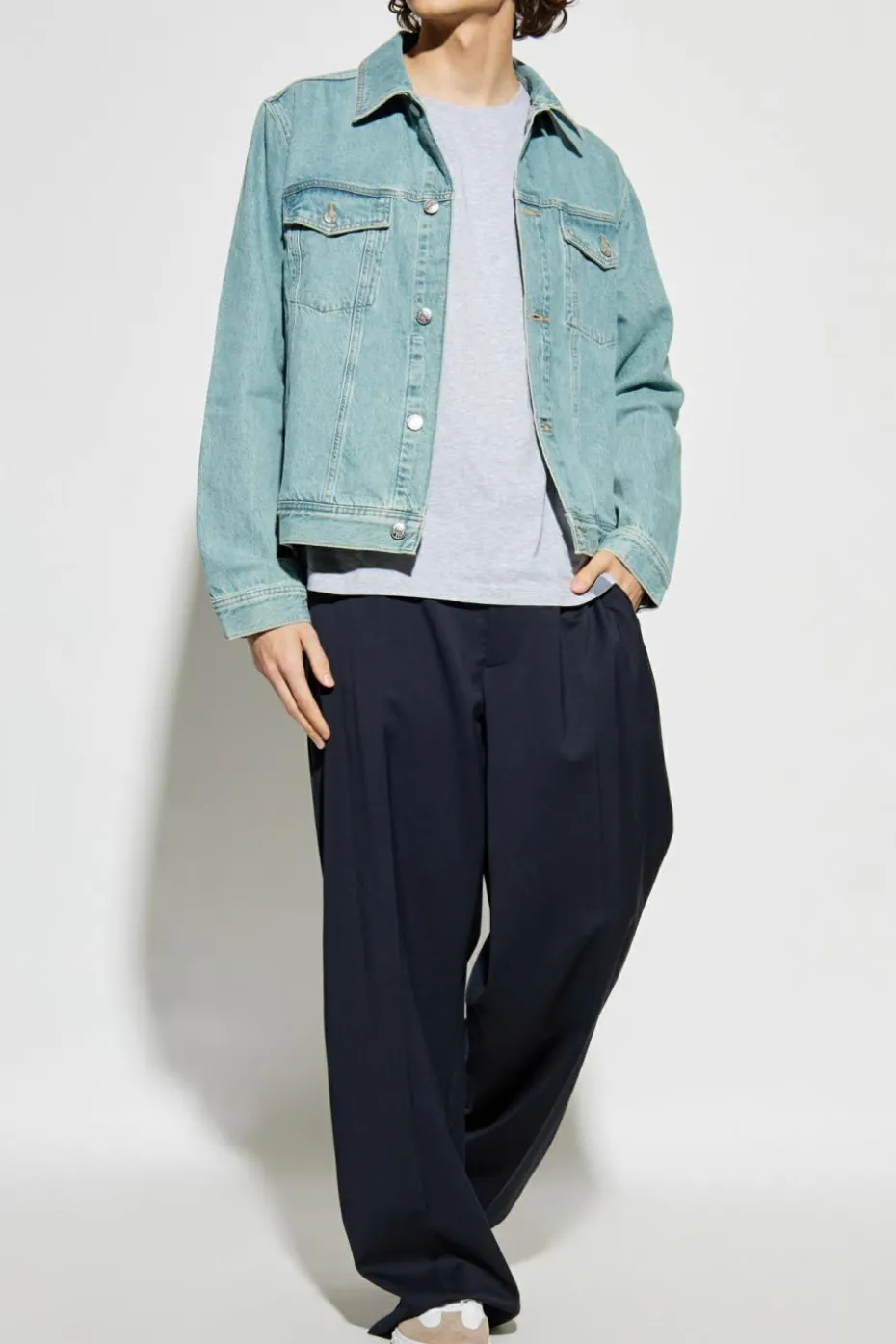 Etro GREY Crew neck T-shirt