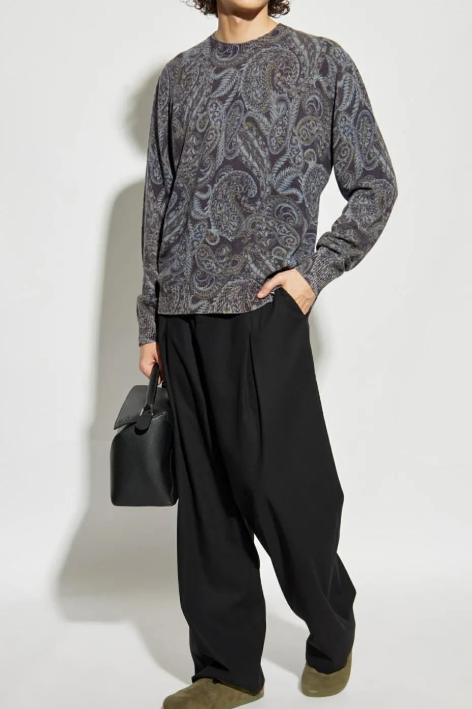 Etro GREY Patterned sweater