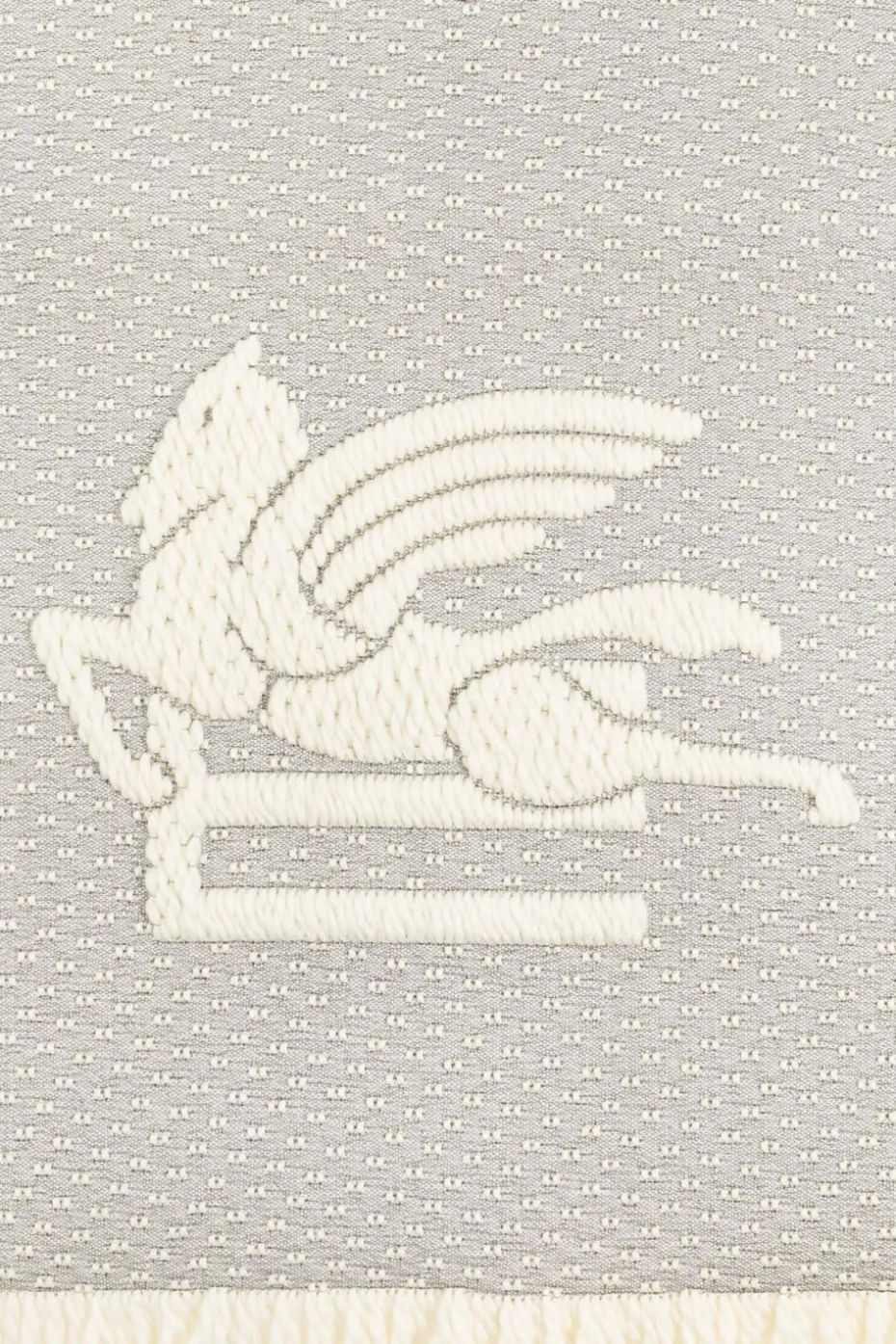 Etro GREY Scarf with logo