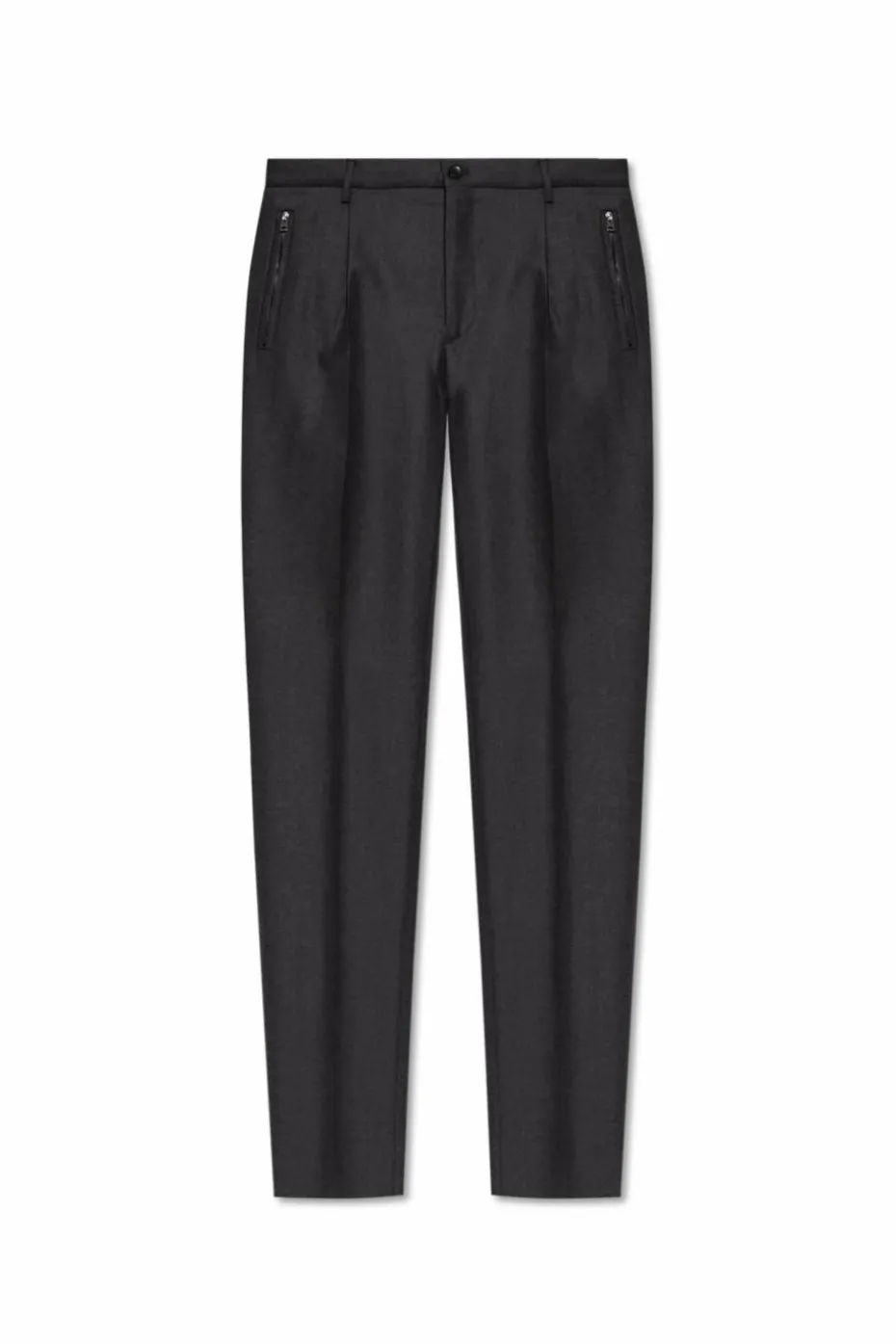 Etro GREY Wool pleated trousers