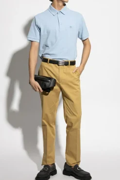 Etro light blue Polo with embroidered logo
