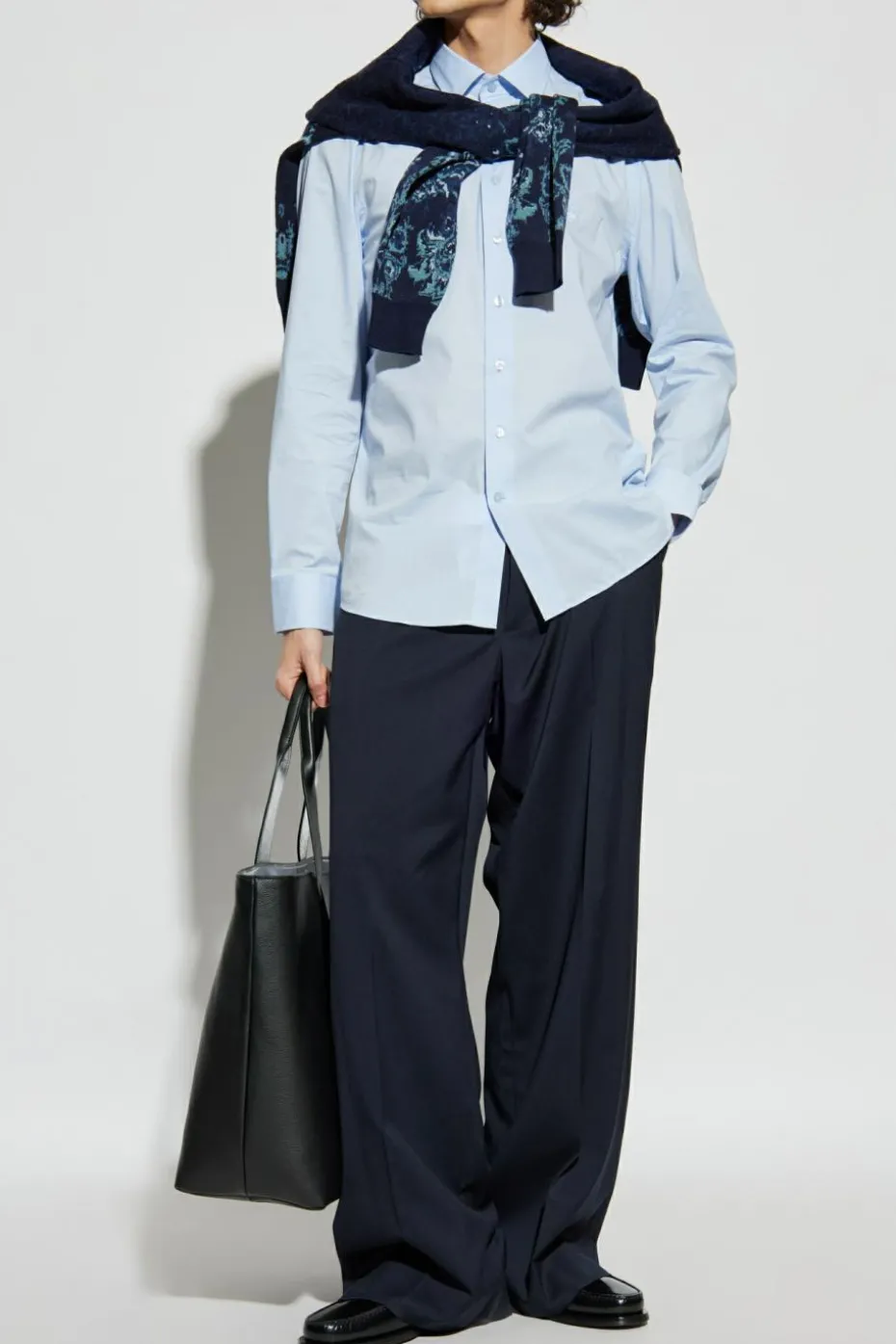 Etro light blue Shirt with embroidered logo