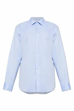 Etro light blue Shirt with embroidered logo