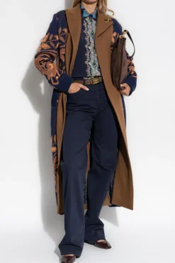 Etro MULTICOLOUR Coat made of combined fabrics