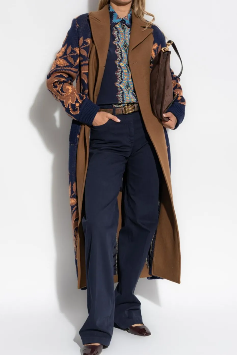 Etro MULTICOLOUR Coat made of combined fabrics