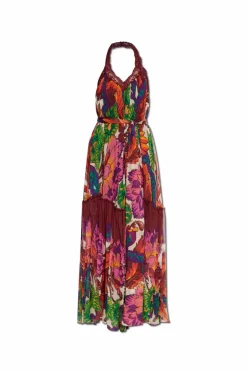 Etro MULTICOLOUR Silk dress with lace inserts