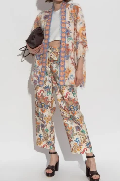 Etro MULTICOLOUR Silk pleated trousers