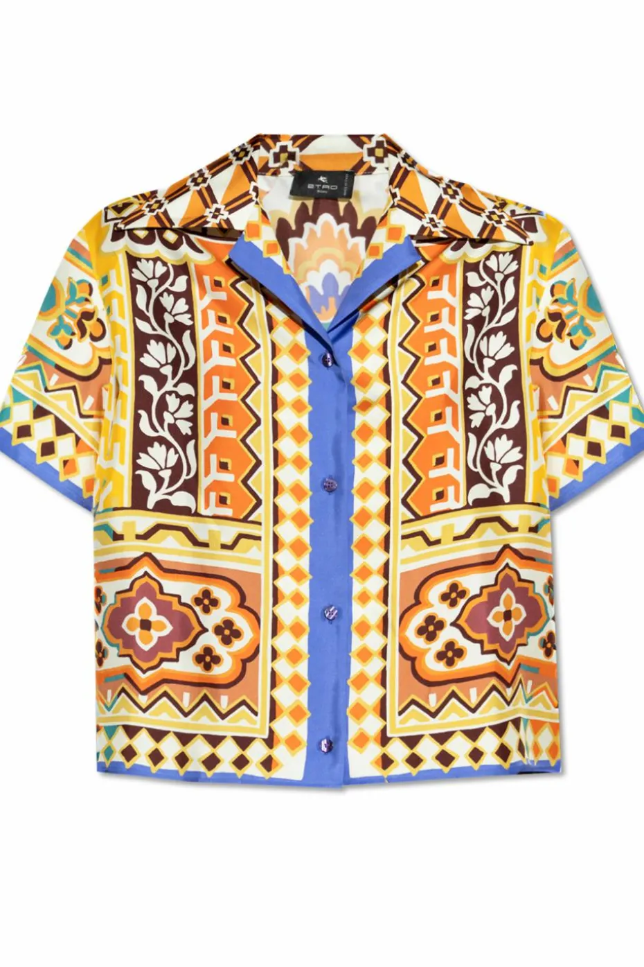 Etro MULTICOLOUR Silk short-sleeve shirt