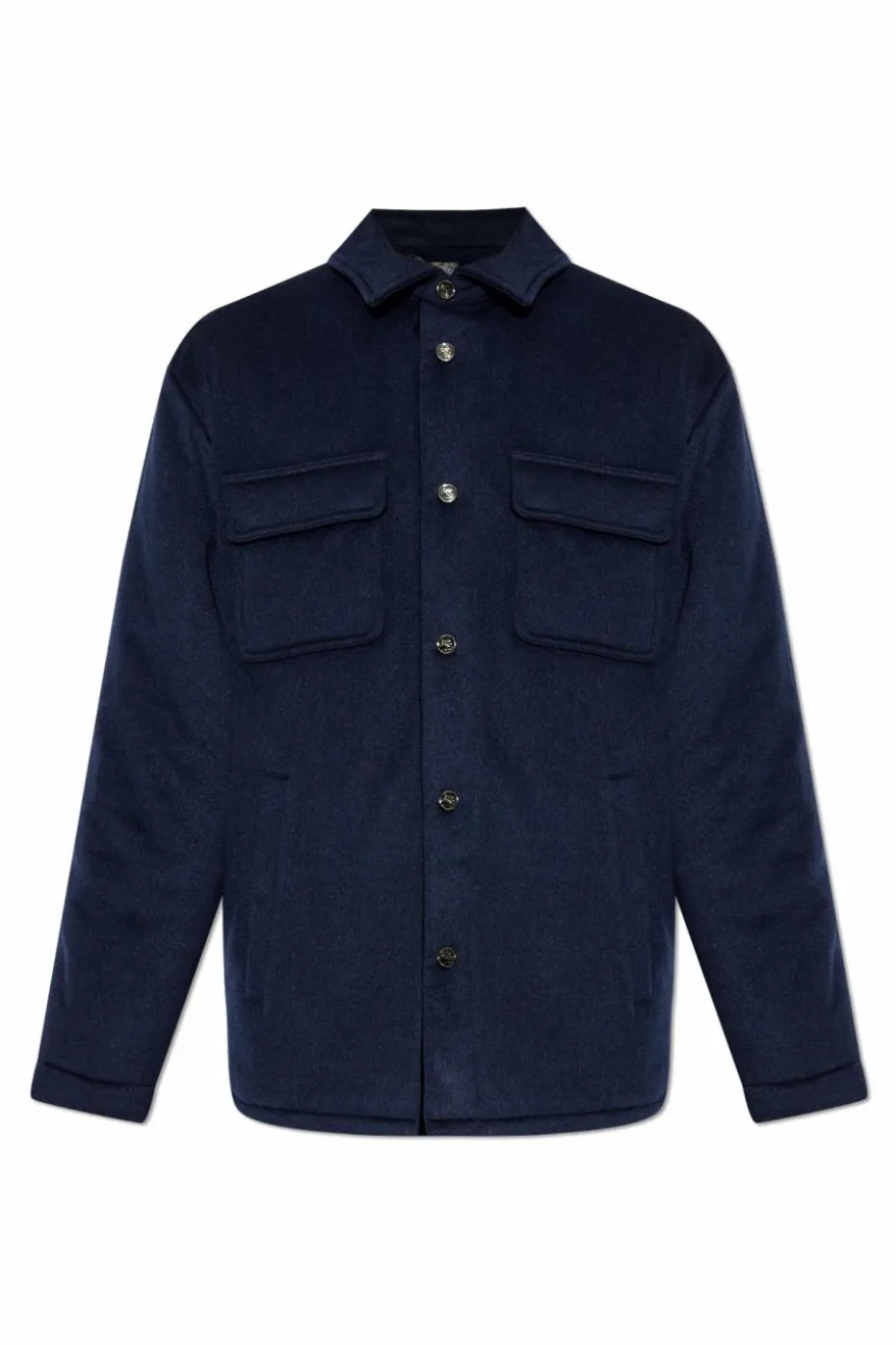 Etro NAVY BLUE Cashmere insulated jacket