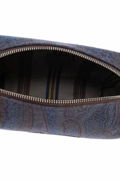 Etro NAVY BLUE Cosmetic bag with pattern