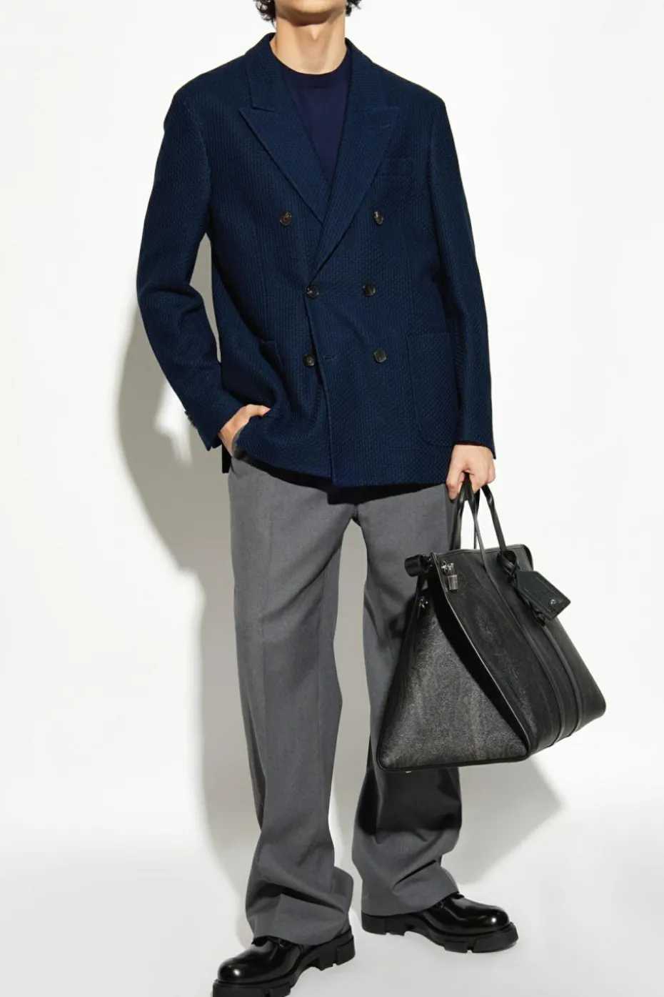 Etro NAVY BLUE Cotton blazer with closed lapels