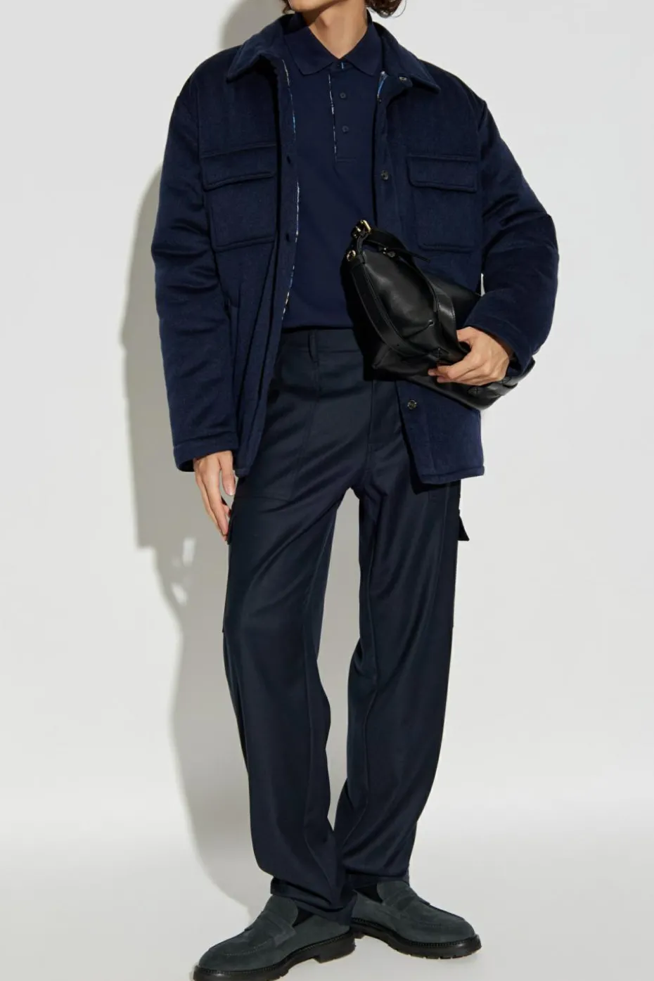 Etro NAVY BLUE Cotton polo