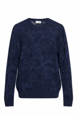 Etro NAVY BLUE Crew Neck Sweater