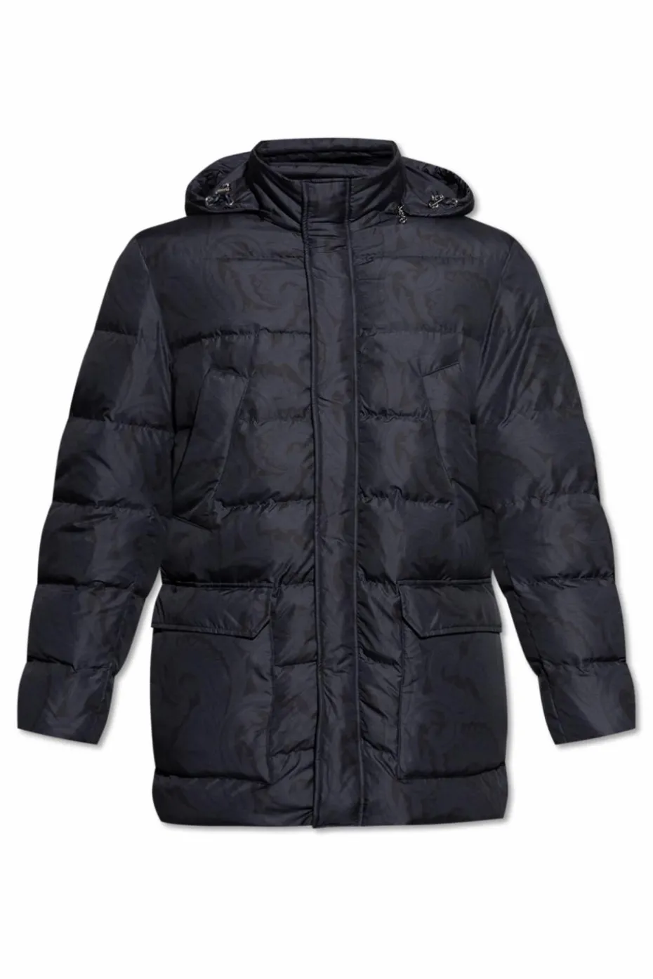 Etro NAVY BLUE Down jacket with detachable hood