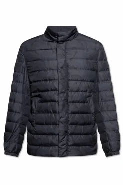 Etro NAVY BLUE Down jacket with stand-up collar