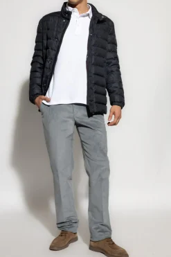 Etro NAVY BLUE Down jacket with stand-up collar