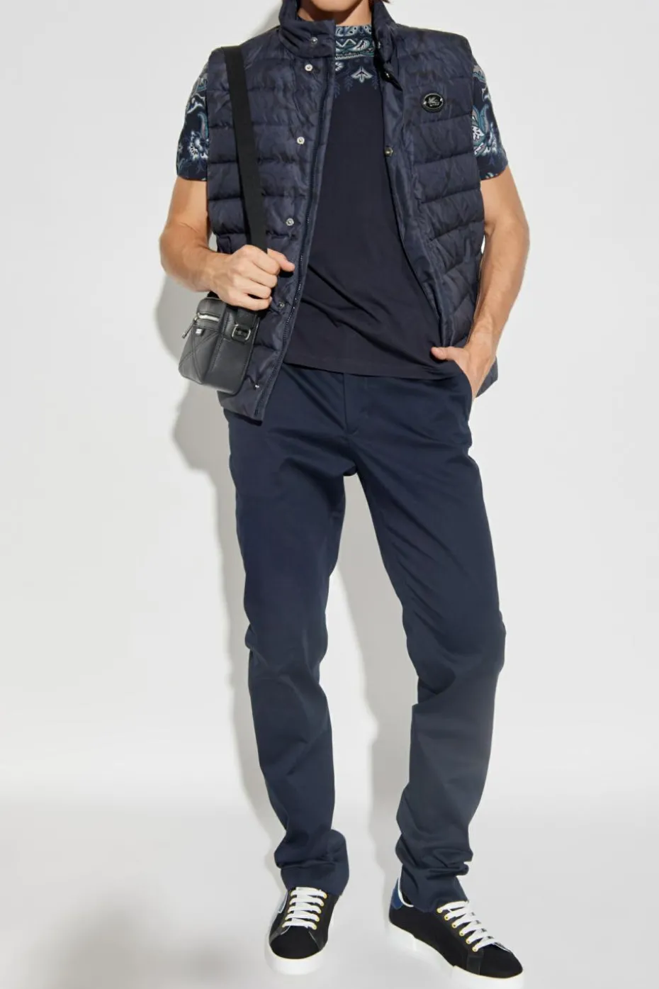 Etro NAVY BLUE Down vest