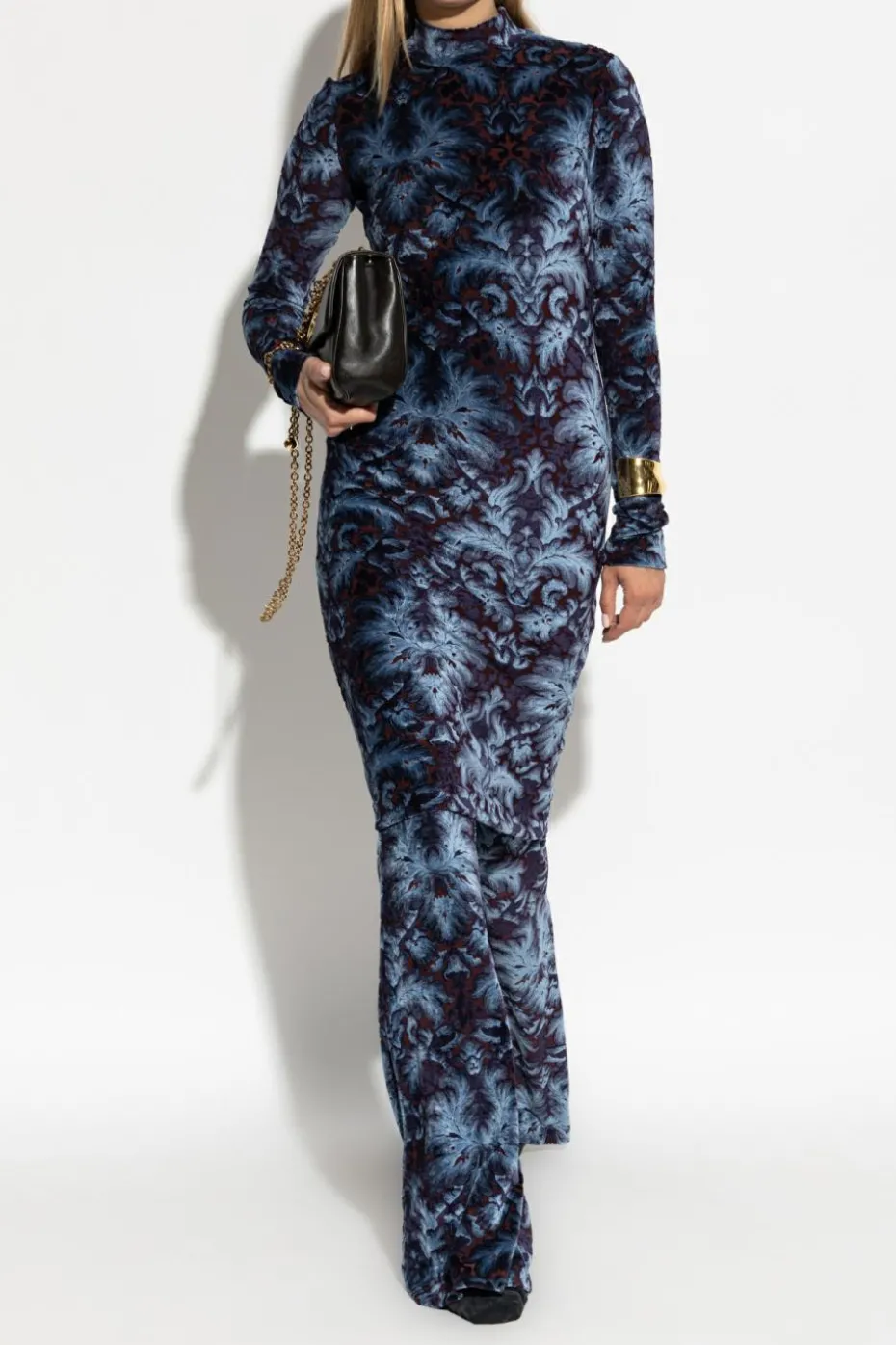 Etro NAVY BLUE Dress with velvet finish