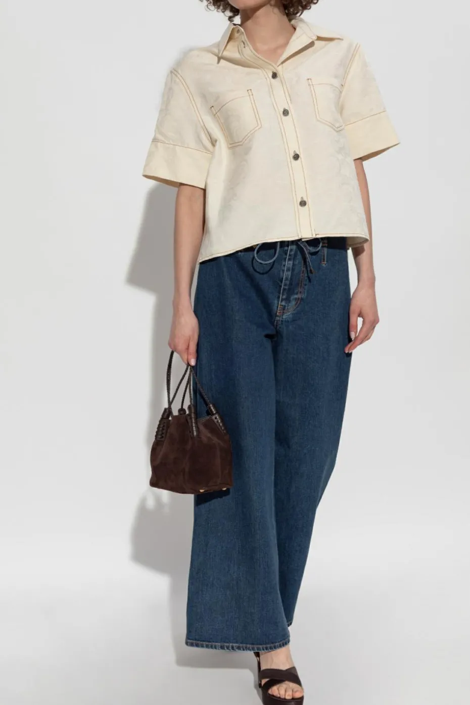 Etro NAVY BLUE High-waisted jeans