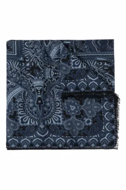 Etro NAVY BLUE Patterned scarf
