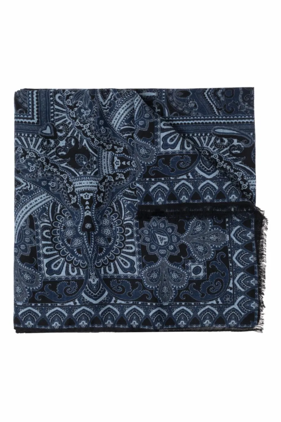 Etro NAVY BLUE Patterned scarf