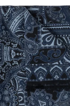 Etro NAVY BLUE Patterned scarf