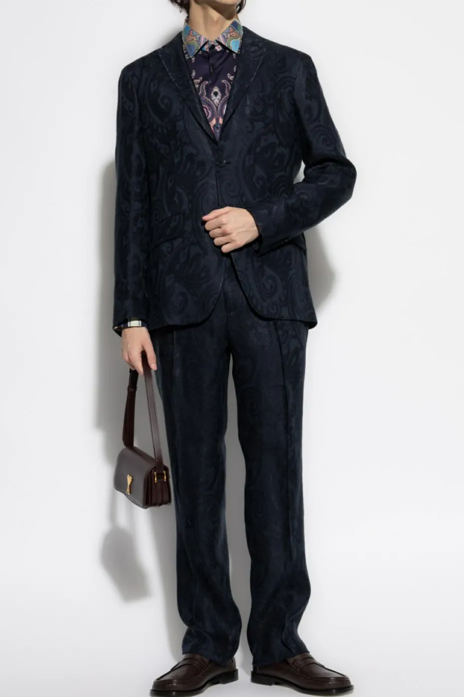 Etro NAVY BLUE Patterned pants