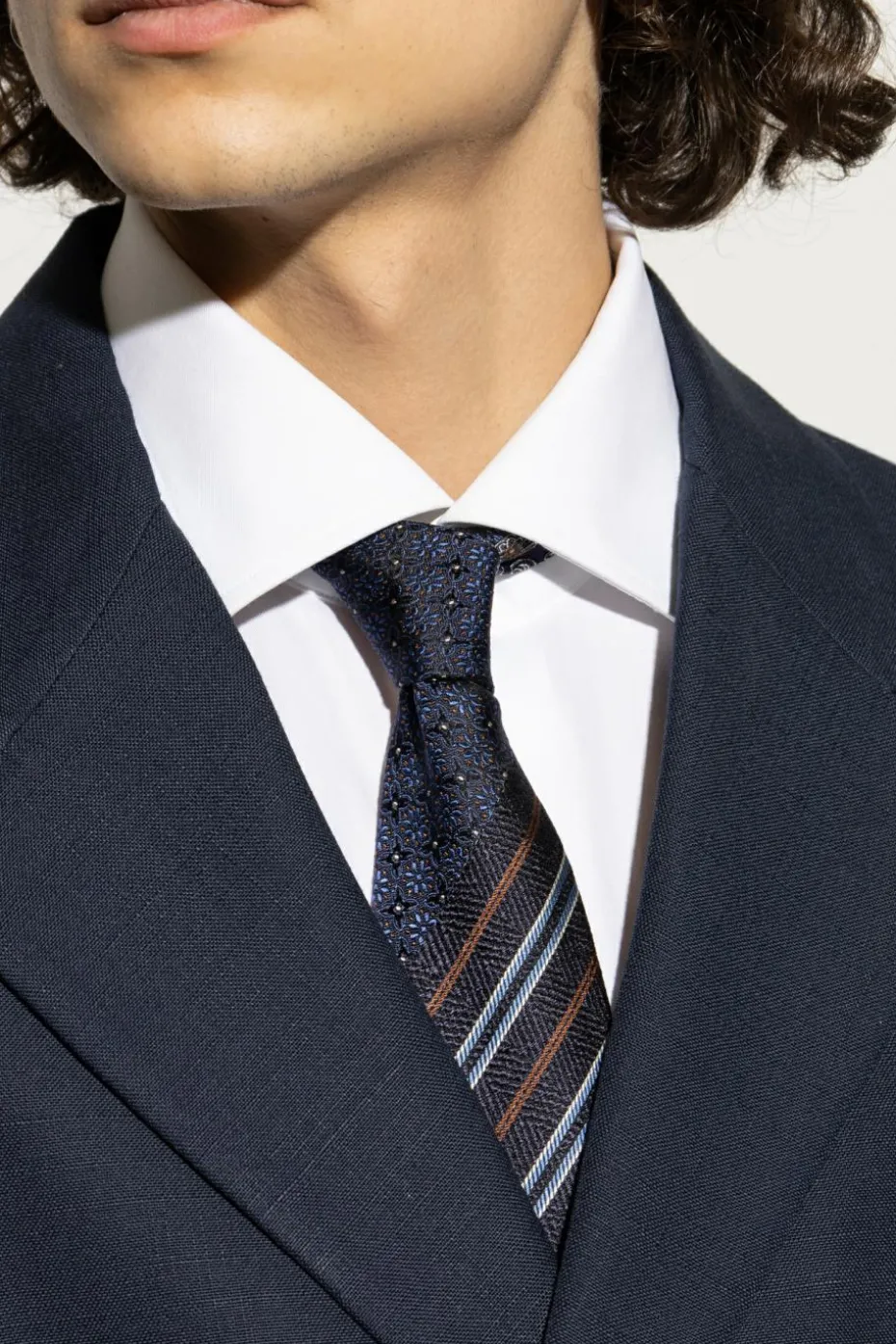 Etro NAVY BLUE Patterned tie
