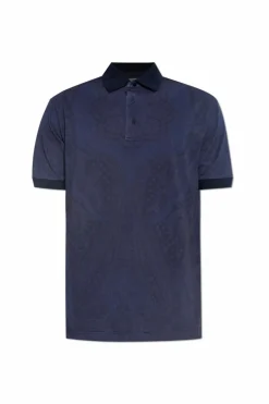 Etro NAVY BLUE Patterned polo
