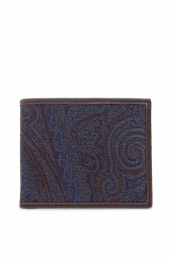 Etro NAVY BLUE Patterned wallet