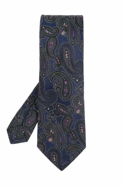 Etro NAVY BLUE Patterned tie