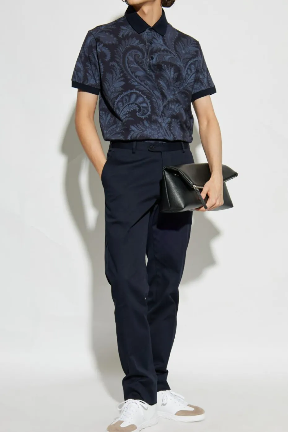 Etro NAVY BLUE Patterned polo