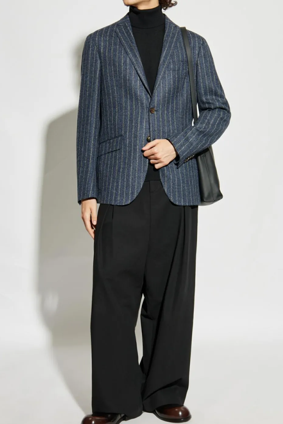 Etro NAVY BLUE Pinstripe patterned blazer