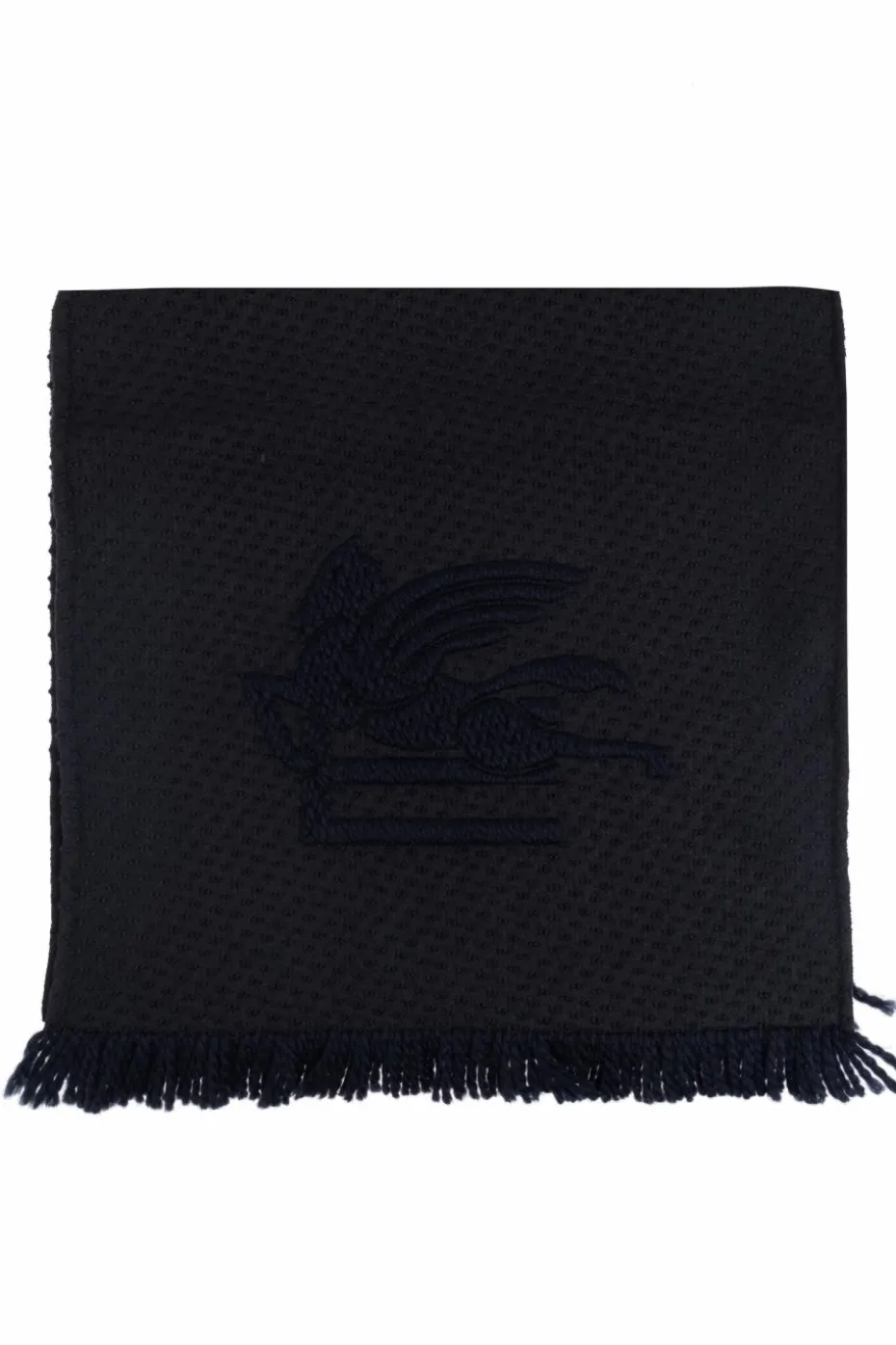 Etro NAVY BLUE Scarf with logo