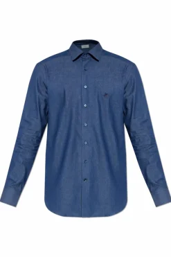 Etro NAVY BLUE Shirt with logo