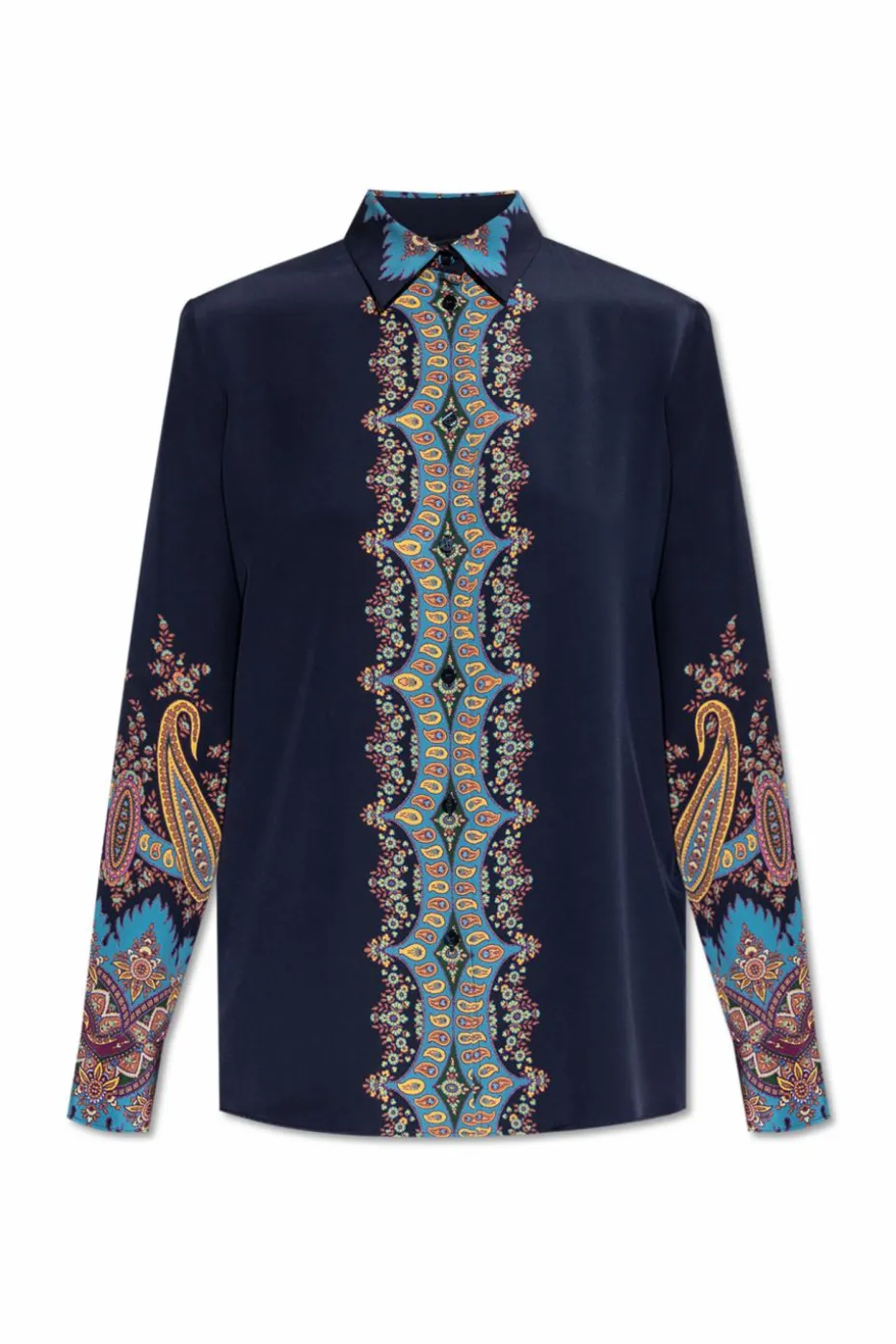 Etro NAVY BLUE Silk shirt