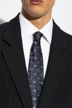 Etro NAVY BLUE Silk tie
