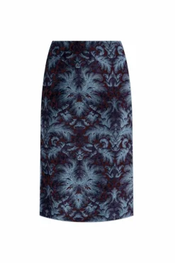 Etro NAVY BLUE Skirt with a velvety finish