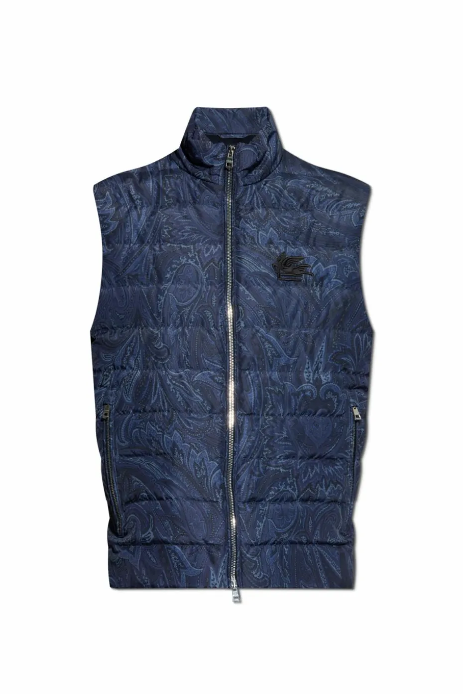Etro NAVY BLUE Vest with quilted front