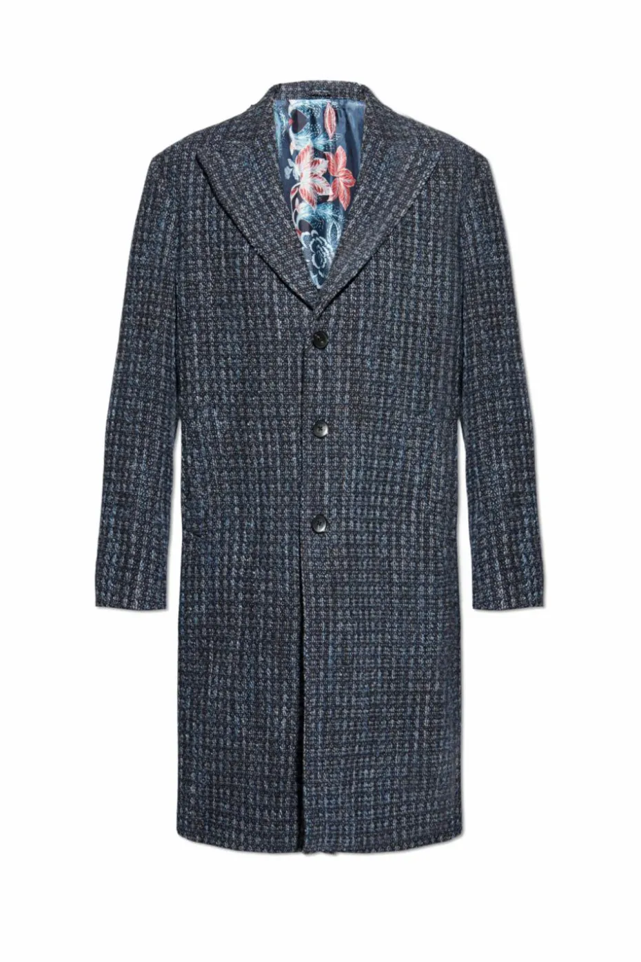 Etro NAVY BLUE Wool coat