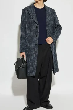 Etro NAVY BLUE Wool coat