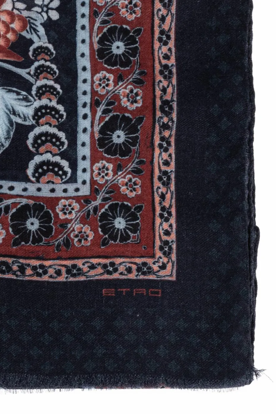 Etro NAVY BLUE Wool scarf