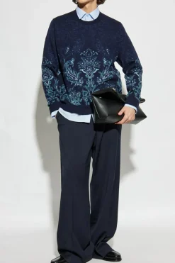 Etro NAVY BLUE Wool sweater