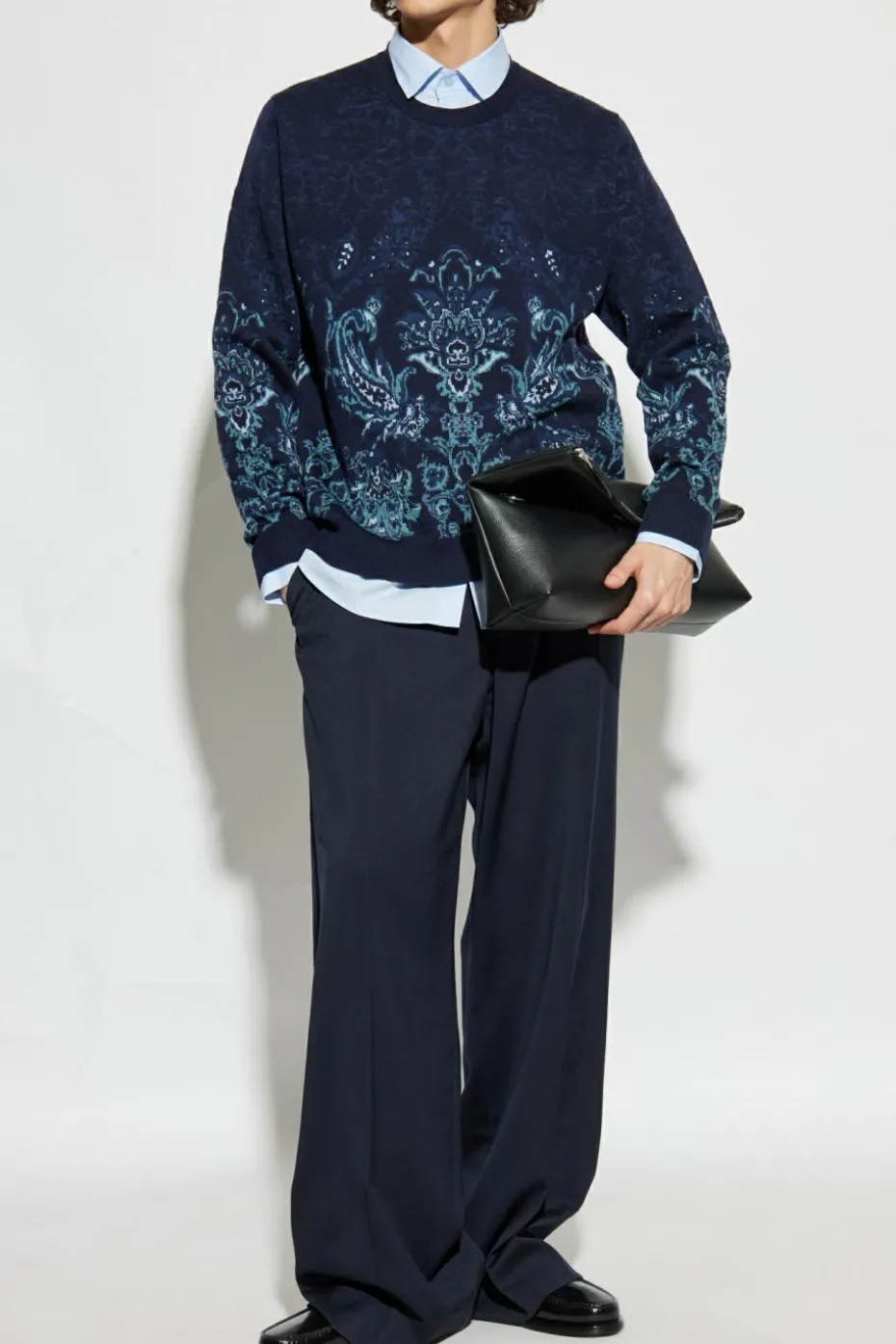 Etro NAVY BLUE Wool sweater