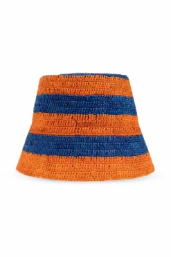 Etro ORANGE Straw hat